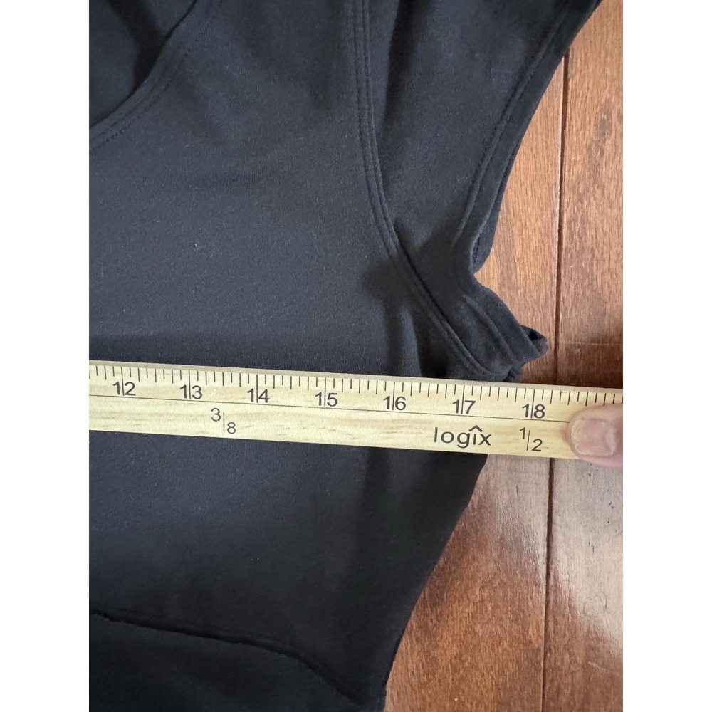 Athleta Crescendo Black Midi Dress Womens Medium Athleisure Travel Pocket - Picture 8 of 9